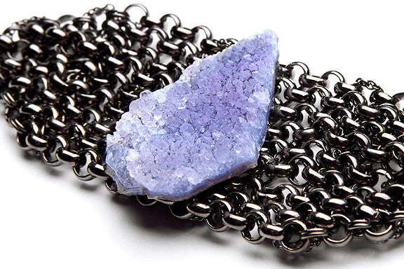 Amethyst Druzy Cuff